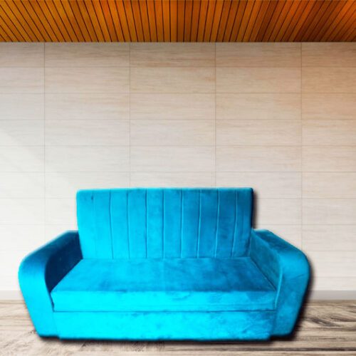 Three-Seater-Blue-Sofa