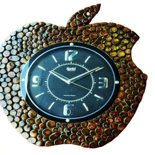 Apple-Shape-Wooden-Wall-Watch