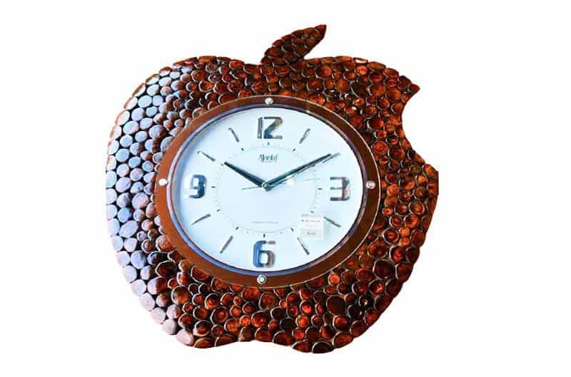 Apple-Shape-Wall-Watch-With-White-Dial